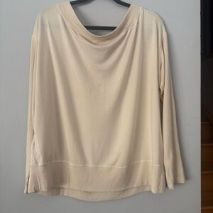 Athleta Cream Long Sleeve Women's Top Plus Size